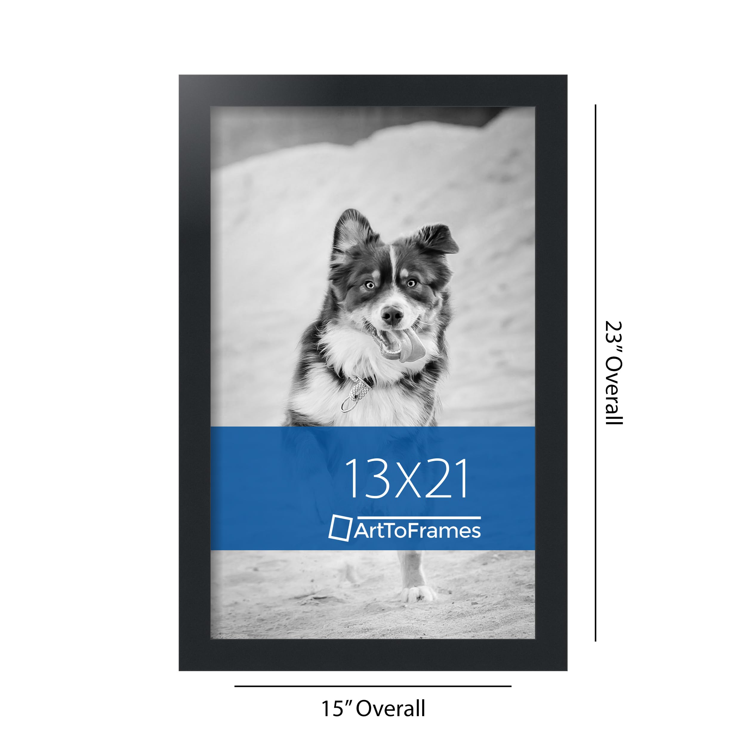Amazon.com - ArtToFrames 13x21 Inch Black Picture Frame, This 1.25