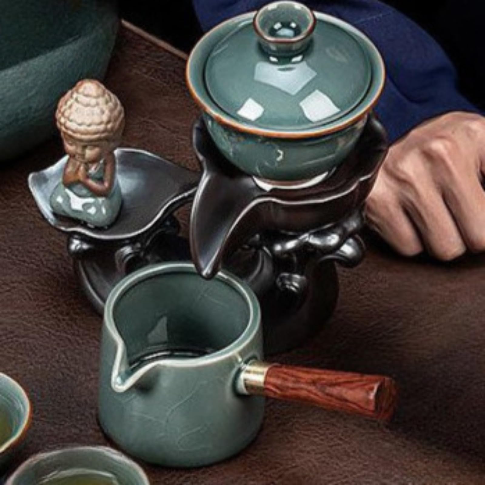 Półautomatyczny zestaw do herbaty, 150 ml, zaparzacz do herbaty Kungfu do domowego biura