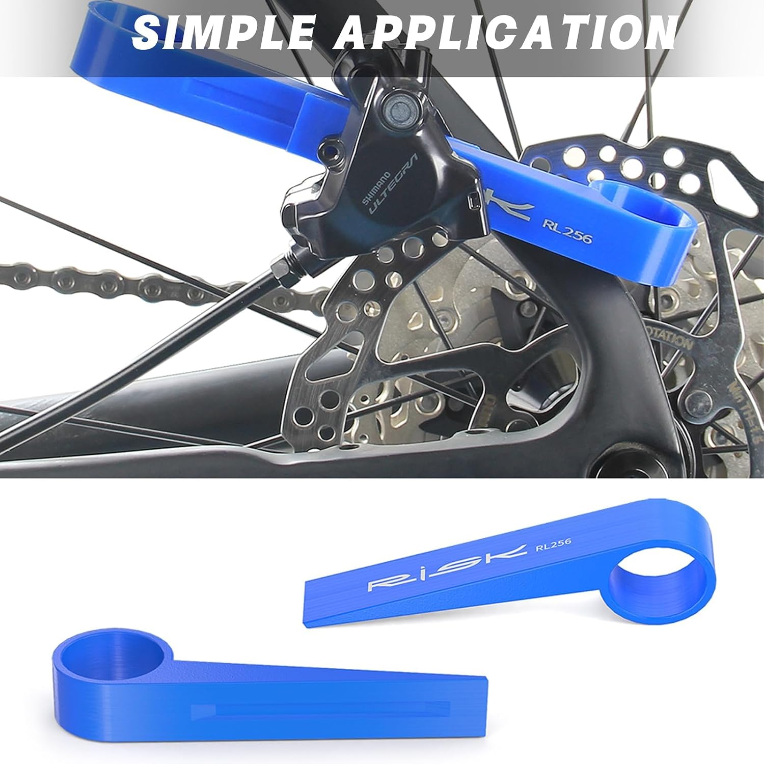 Bike Piston Press Tool for Shimano, Brake Pad Spreader Tool for Shimano Disc Brake Caliper, Blue Color, Plastic