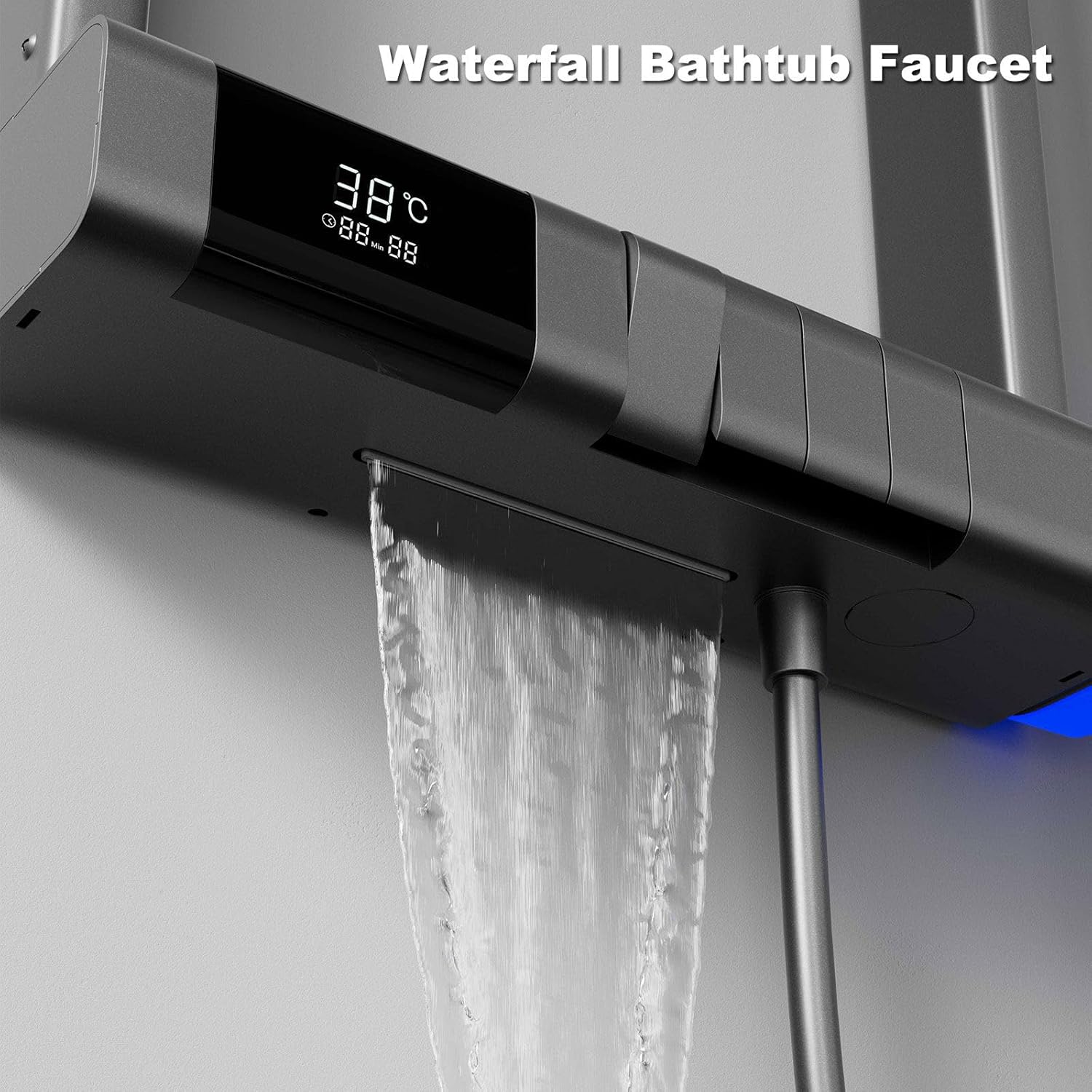 BEITH Thermostatic Shower System, 2025 Upgraded 6 Functions Piano Key Design Shower Set, 40x10cm Shower Faucet Sets Complete and Handheld, LED Digital Display, Bathtub Faucet, 59A Copper