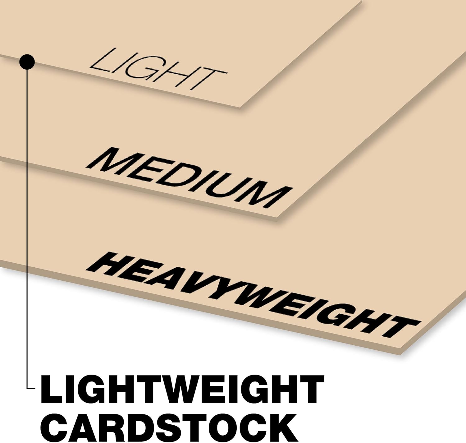 Springhill 8.5” x 11” Tan Colored Cardstock Paper, 67lb Vellum Bristol, 147gsm, 250 Sheets (1 Ream) – Premium Lightweight Cardstock, Vellum Printer Paper with Textured Finish – 096000R