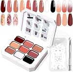 Gradient Painting Gel, 9 Bright Colors Ombre Gel Nail Polish Spring Summer Light Pink Blue for Pigment Pat Nails Aura Nails, French Manicure DIY Nail Art Long Lasting Palette Fairy Spring