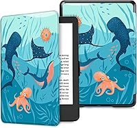 Vista 12 de Fintie Slimshell - Funda para Kindle de 6 pulgadas (11ª generación, versión 2024/2022), funda ligera de piel sintética con apagado y encendido Negro