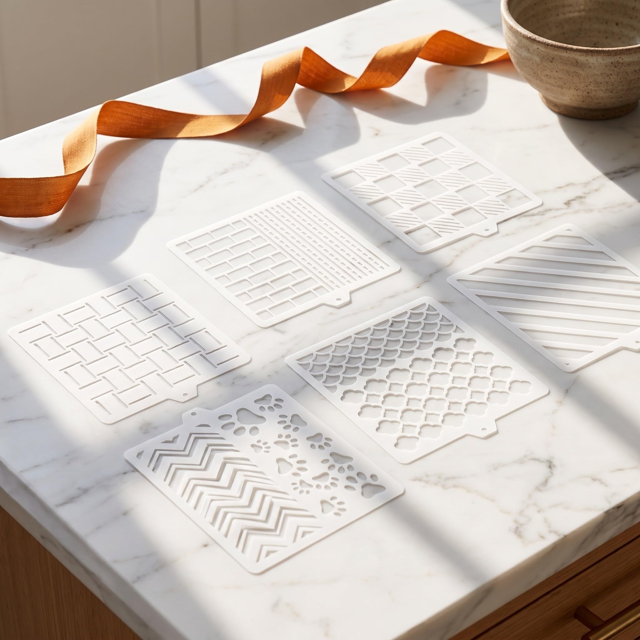 10 plantillas para galletas, plantillas reutilizables para fondant y