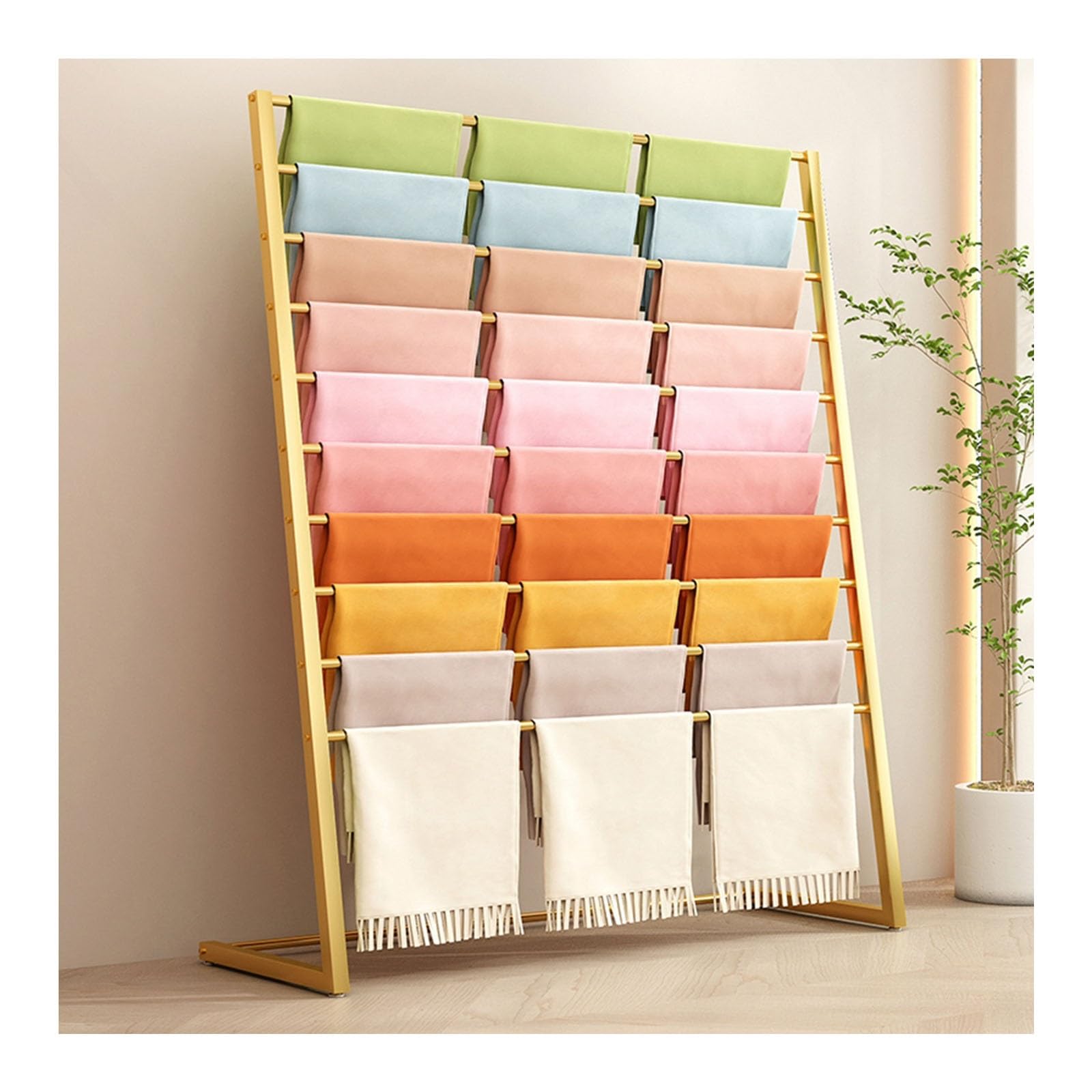 Présentoir à écharpe – Cintres en métal pour Hijab, Support Commercial Moderne pour couvertures, Foulards en Soie, présentoirs de vêtements pour magasins de détail, draps sur Pied, Ceinture, Costume,