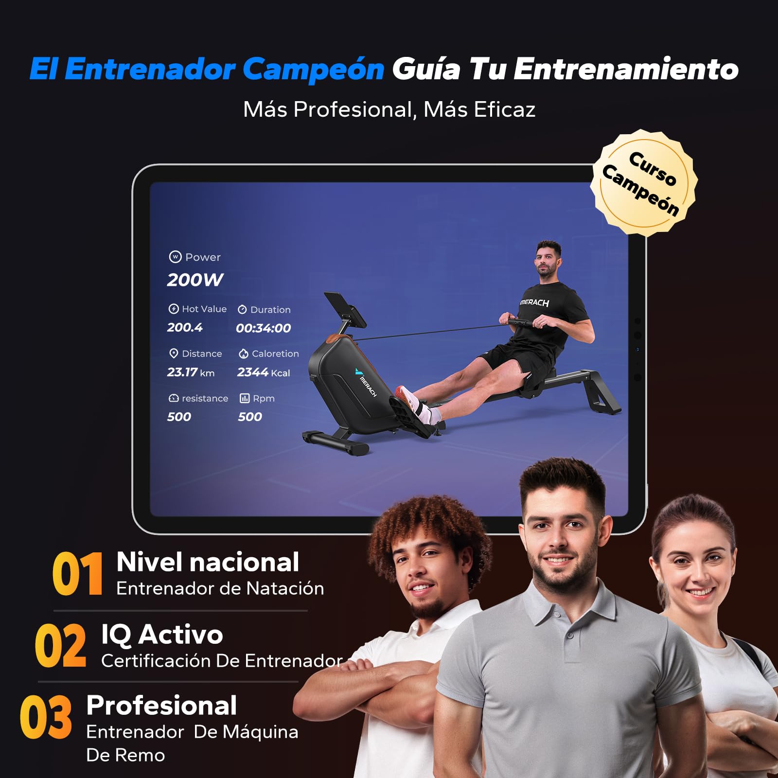 MERACH Máquina de Remo para Casa, Magnética Silenciosa con App Exclusiva, Rieles Guía Mejorados y Extendidos Que Brindan Mayor Libertad de Movimiento, la Mejor Opción para Fitness en Casa