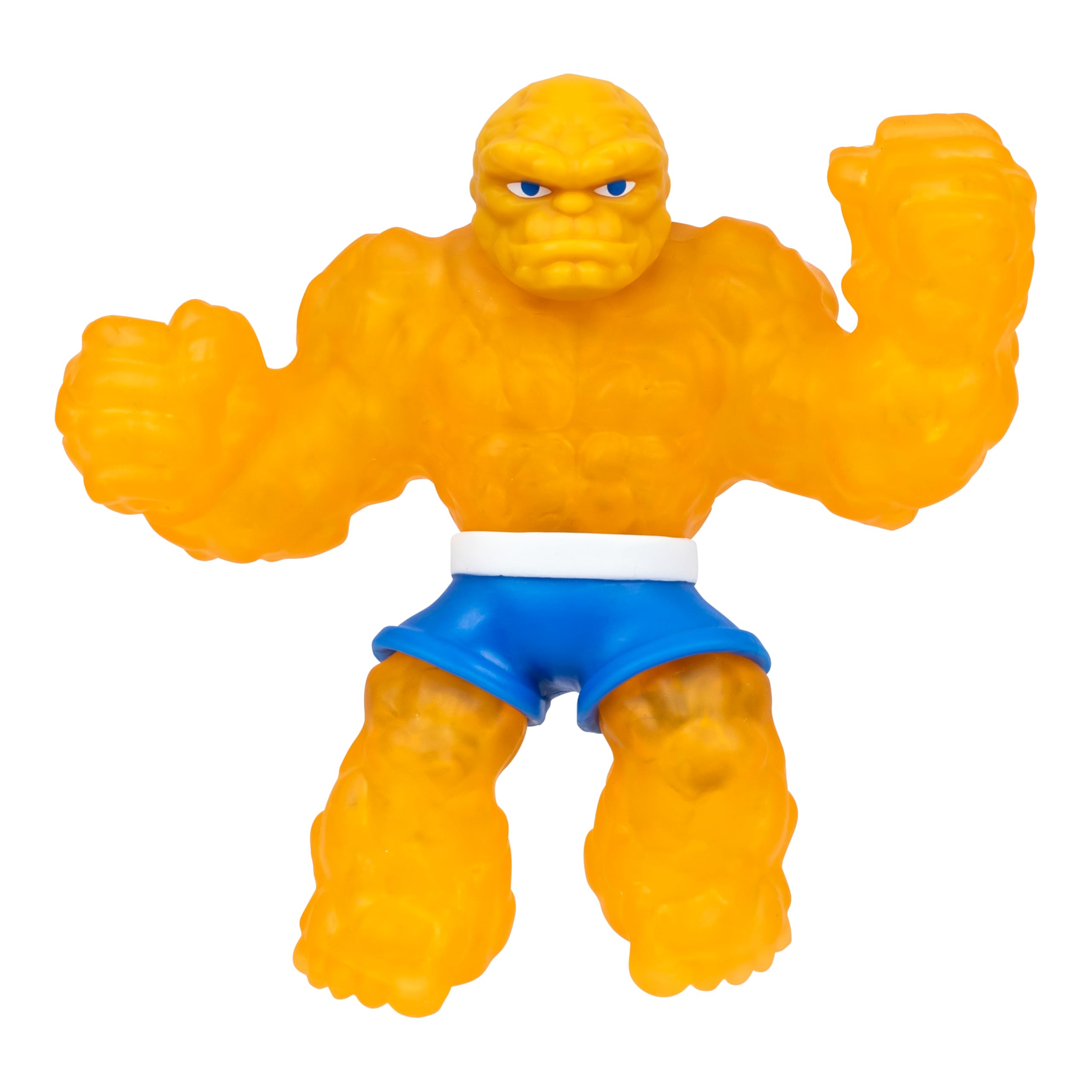 Heroes of Goo Jit Zu Marvel Studios The Fantastic 4 First Steps, The Thing, Stretchy, Goo filled - Figura de acción de 4.5 pulgadas / 11.4 cm, con relleno crujiente único, 3 para coleccionar