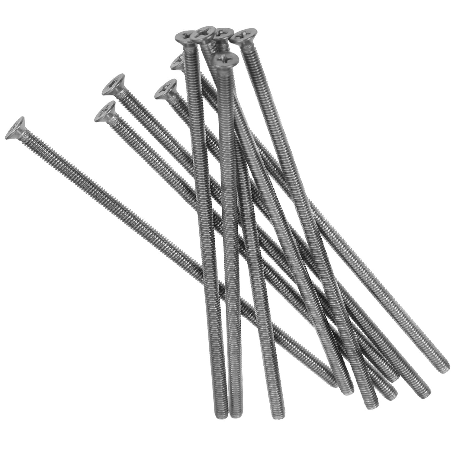 Vaguelly 10pcs M4x110 Stainless Steel Electrical Outlet Screws Flat Head Long Mounting Screws for Wall Plates and Switch Panels