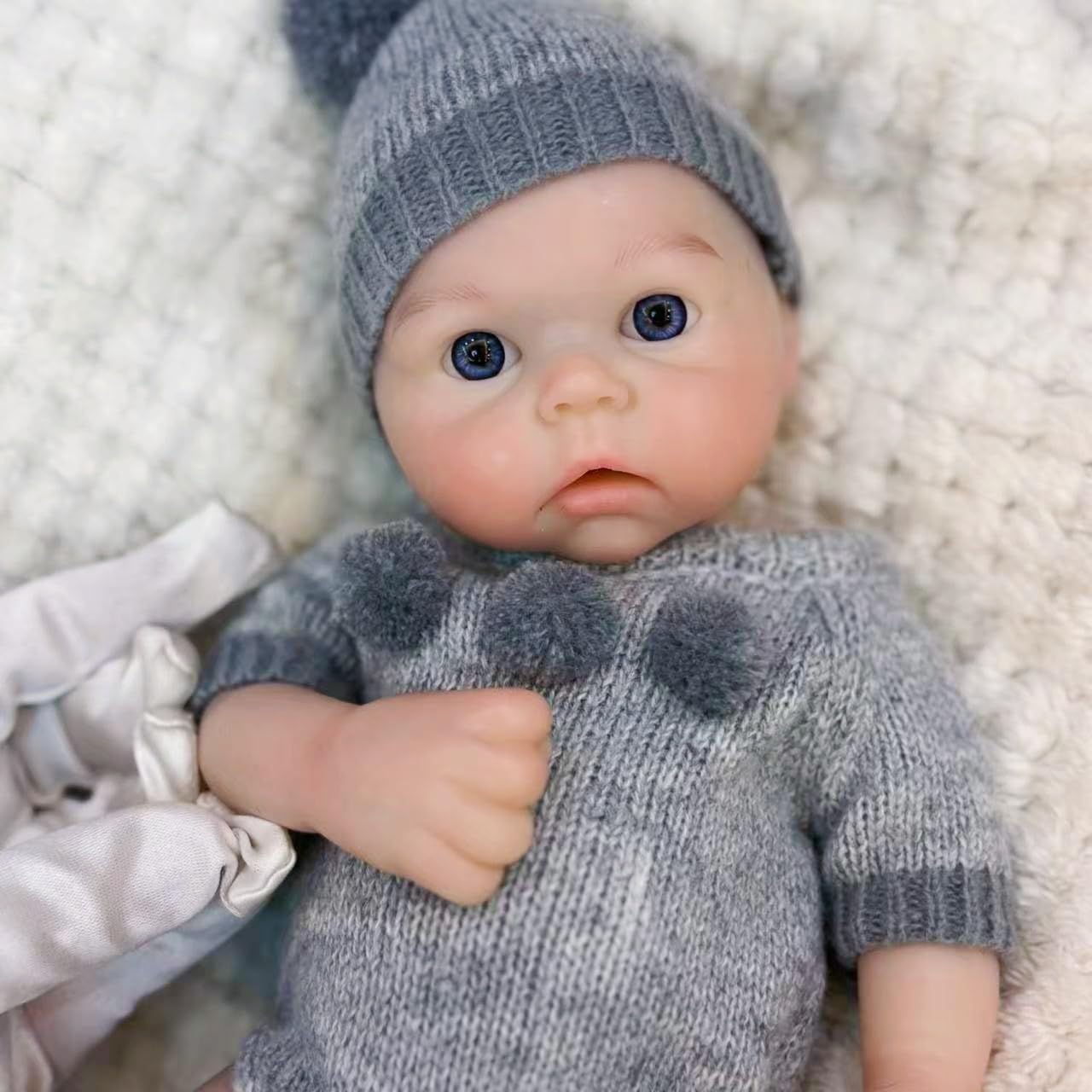 Reborn Babypuppen aus Silikon, 13 Zoll, realistische Silikon-Babypuppe, Set für Kinder ab 3 Jahren