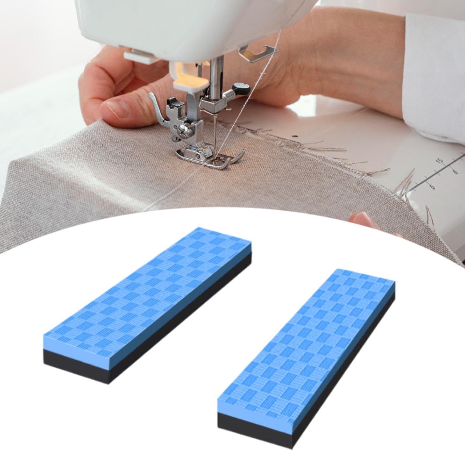2 Almohadillas para Máquina de Coser, EVA, Antigolpes, Insonorizadas, Antideslizantes, Silenciosas, 65x15cm, Multiusos, para El Cuidado del Suelo Y Re, Gris Azulado 4cm, Individual