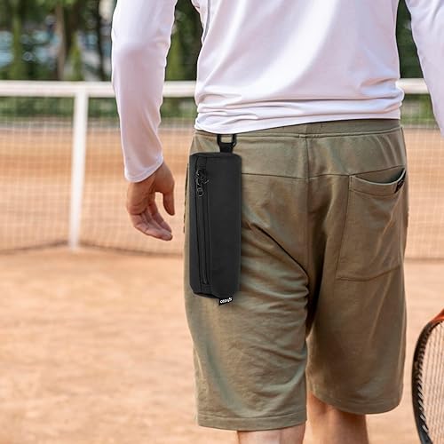 Miniatura 7 de Cosmos Soporte para pelotas de pickleball, bolsa de almacenamiento portátil con gancho, bolsa de accesorios de viaje con capacidad para 3 bolas de