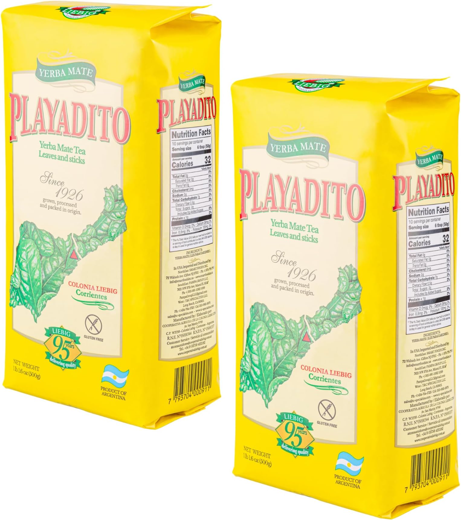 Yerba Mate Playadito 500gm Two Pack