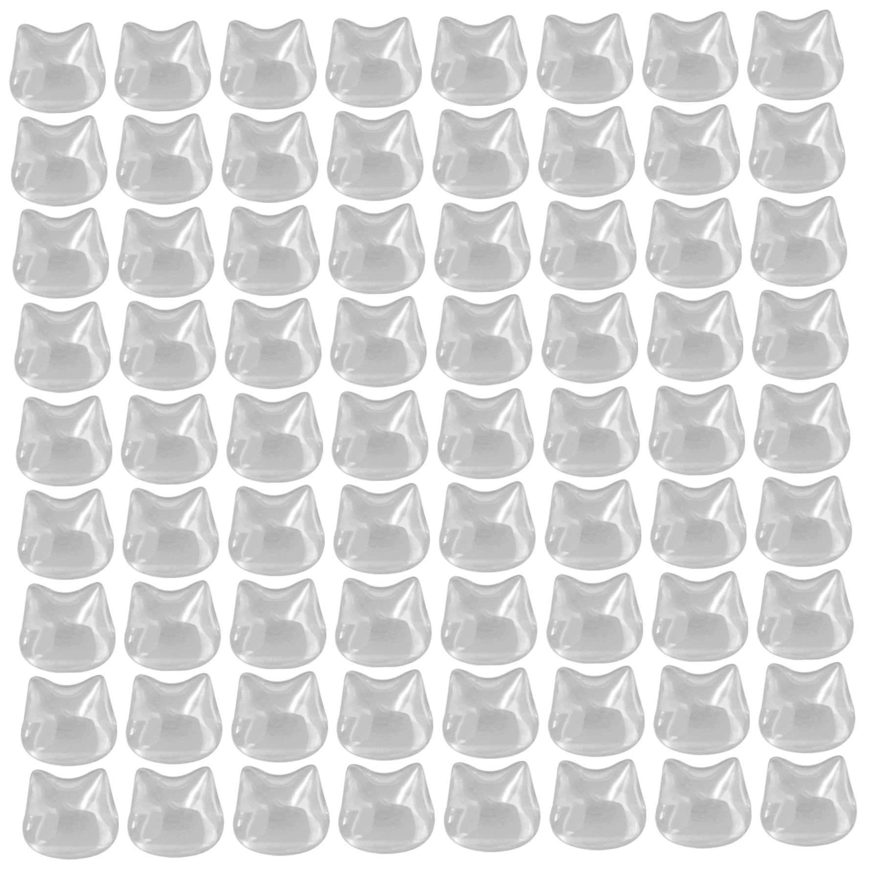 Cubiertas transparentes para teclas: 72 pegatinas con cabeza de gato para uñas largas 7