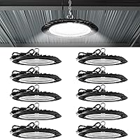 Sunco 10 Pack 150W UFO LED High Bay Lights, 19500 Lumens 5000K Daylight, UL Certified Plug & Play for Warehouse Garage Factory Barn