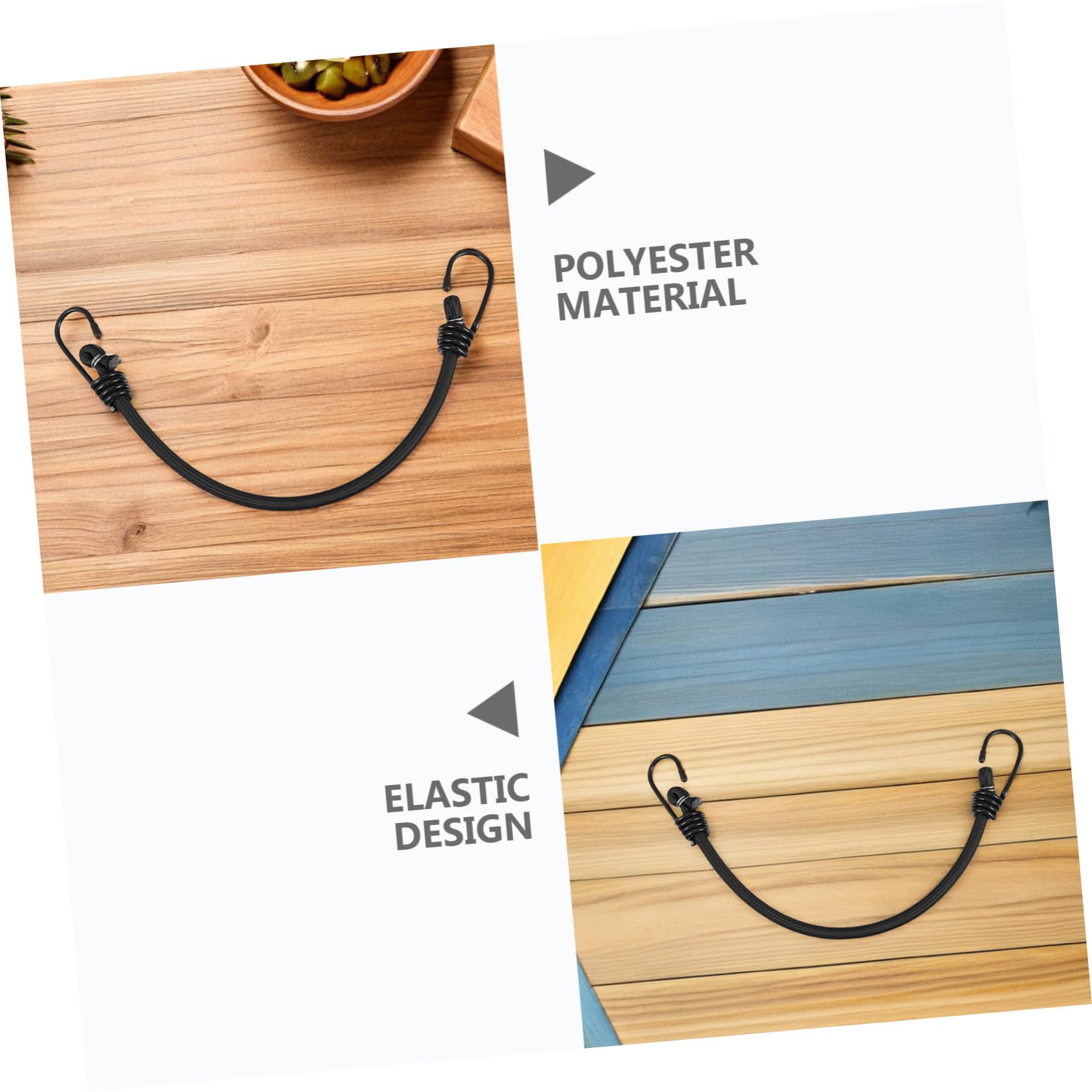 Hemobllo 6 Pezzi Corde Elastiche con Ganci Resistenti Leggere e Impermeabili per Bagagli Bici Tende Campeggio e Carico Esterno Multiuso e Facili da Installare