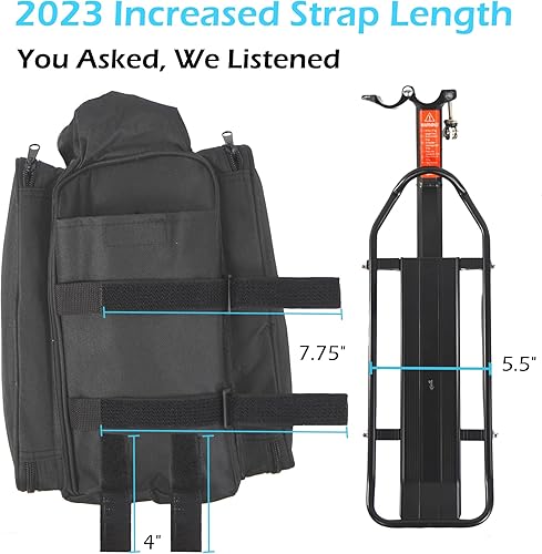 Miniatura 2 de Lumintrail Bolsa para portabicicletas, bolsa extensible para maletero trasero con cubierta impermeable para lluvia de 13 litros