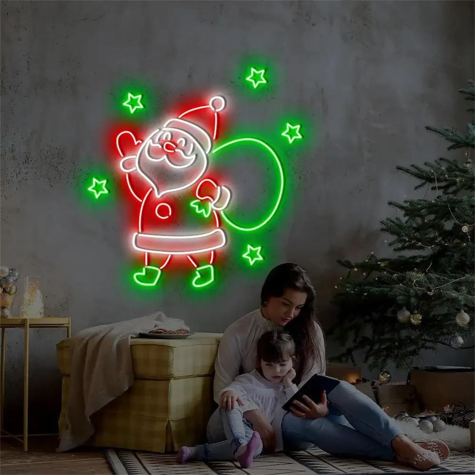 ネオンサイン　LEDネオン　サンタクロース　クリスマス　オーダーメイド Amazon.co.jp: FINOTI サンタクロース LED ネオンサイン クリスマス