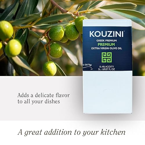 Miniatura 5 de Kouzini Aceite de oliva virgen extra, bolsa de 5 litros en caja, aceite de oliva griego de primera calidad en una práctica bolsa de vertido, ideal