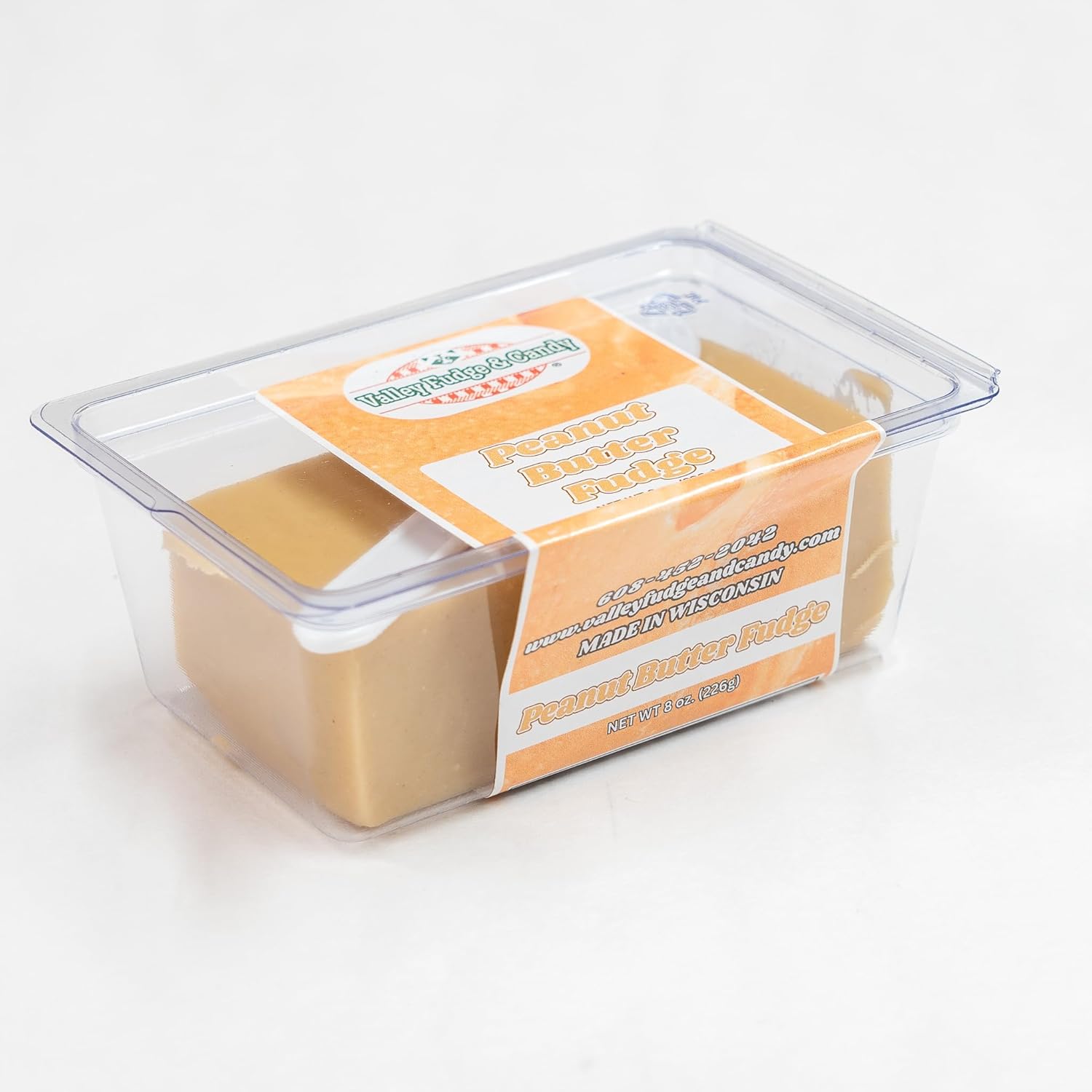 Valley Fudge, Peanut Butter, Fresh Artisan Fudge, Real Butter, Gourmet Candy, One Pound Package