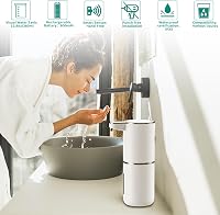 HOMELYLIFE 380ml Automata Szappan Adagoló - Újratölthető Érintésmentes Habszappan Adagoló, 4 Fokozatú, IR Szenzoros, Falra Szerelhető, Vízál 8