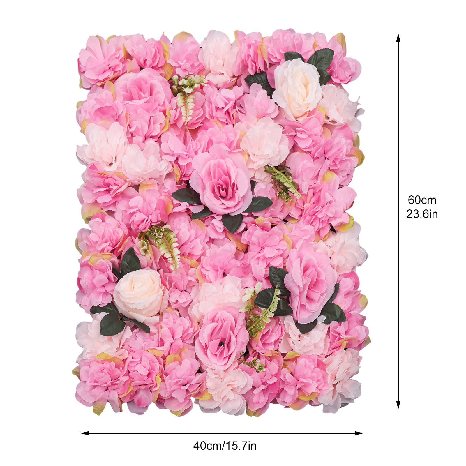Blumen Wandpaneele 12 Stück Künstliche Blumenwand Rosenwand DIY Hochzeit Straße Hintergrund DIY Blumenwand Hochzeit Kunstblumen Deko