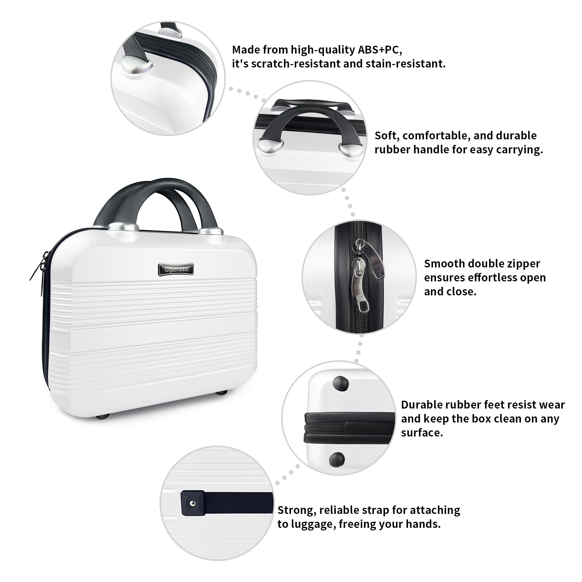 Bolsas de cosméticos, Blanco, Estuche de viaje para maquillaje