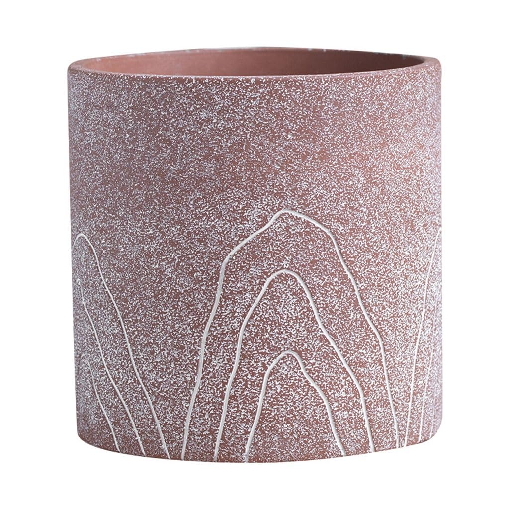 GELASIGE Flower Pots Nordic Cement Flowerpots, Creative And Personalized Flowerpots, Suitable For Balconies, Living Rooms, Bedrooms, And Dining Tables Outdoor Flower Pots