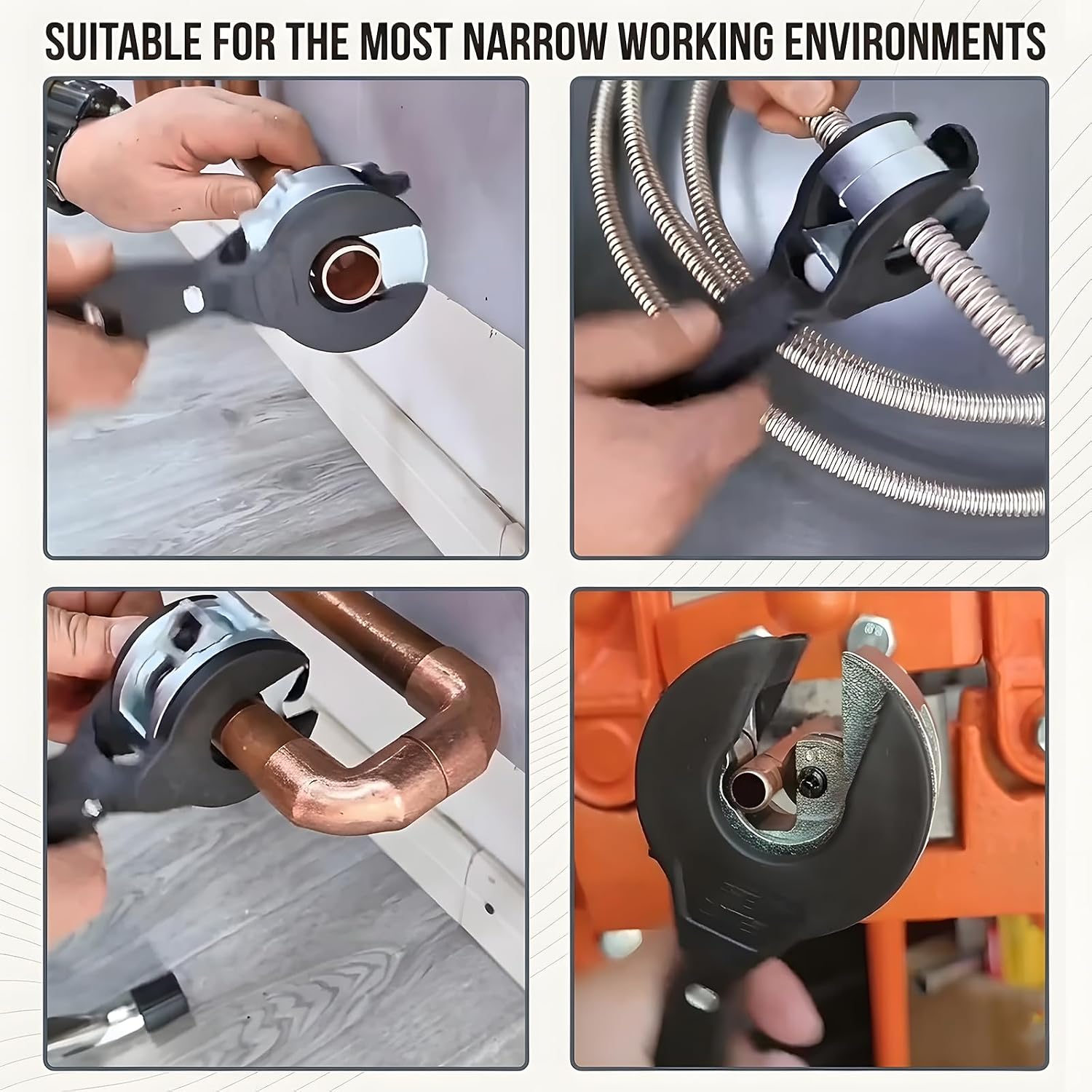 Ratcheting Tubing Cutter, Tubing Cutter 1/4" To 7/8", 2 in 1 Close Quarters Tube Compact Cutter, Ratcheting Pvc Cutter for Cutting Pvc, Ppr, And Plastic Hoses, Ratcheting Tube Cutter (1/4" to 7/8")