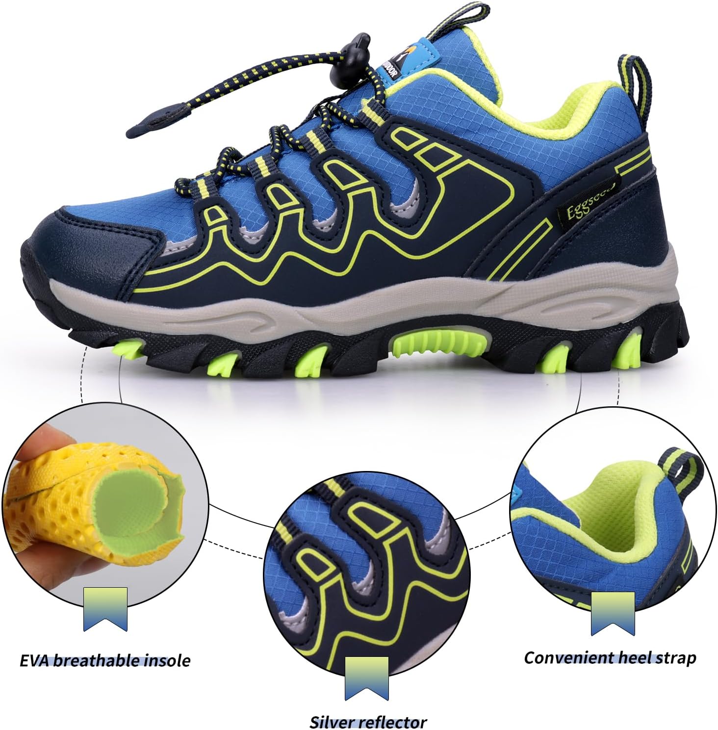 Kids Boys Running Shoes Waterproof Non-Slip Breathable Low-Top Outdoor Hiking Walking Sneakers (Little/Big Kids) - Image 6