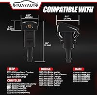 Vista 2 de OTUAYAUTO Boquillas ajustables para limpiaparabrisas de repuesto para Dodge Caliber, Journey Jeep Grand Cherokee, Compass Kit de chorro