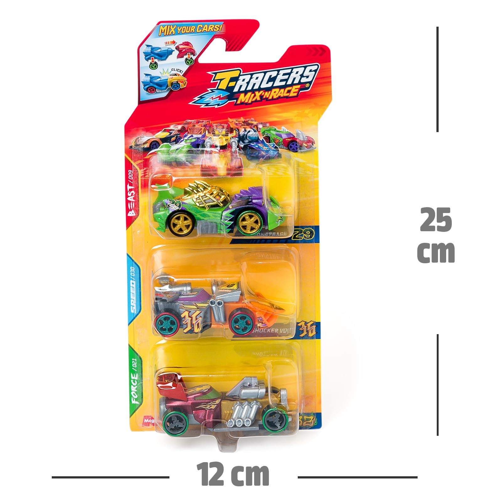 T-Racers Mix ´N Race 3 Pack – Pack de 3 Coches coleccionables. Coches Desmontables por Dos Partes y con Piezas Intercambiables. Pack 10/12 — view 9