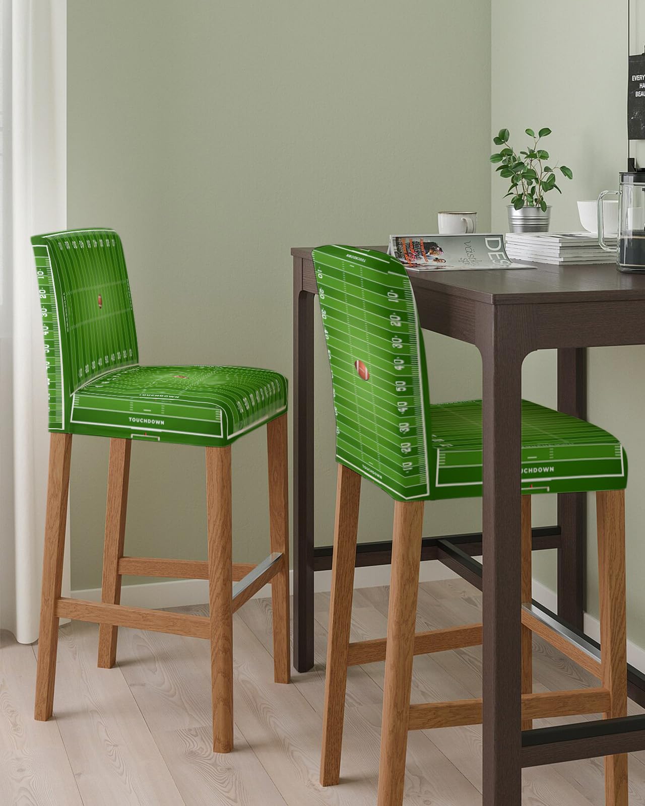 Farmhouse Rooster - Juego De 2 Fundas Elásticas Para Sillas De Comedor, Diseño De Animales De Granja, Palabras Escritas A Mano, Fundas Extraíbles Para Sillas De Bar, Taburetes De Mostrador, Fundas