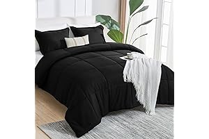 CozyLux King Size Black Comforter Set