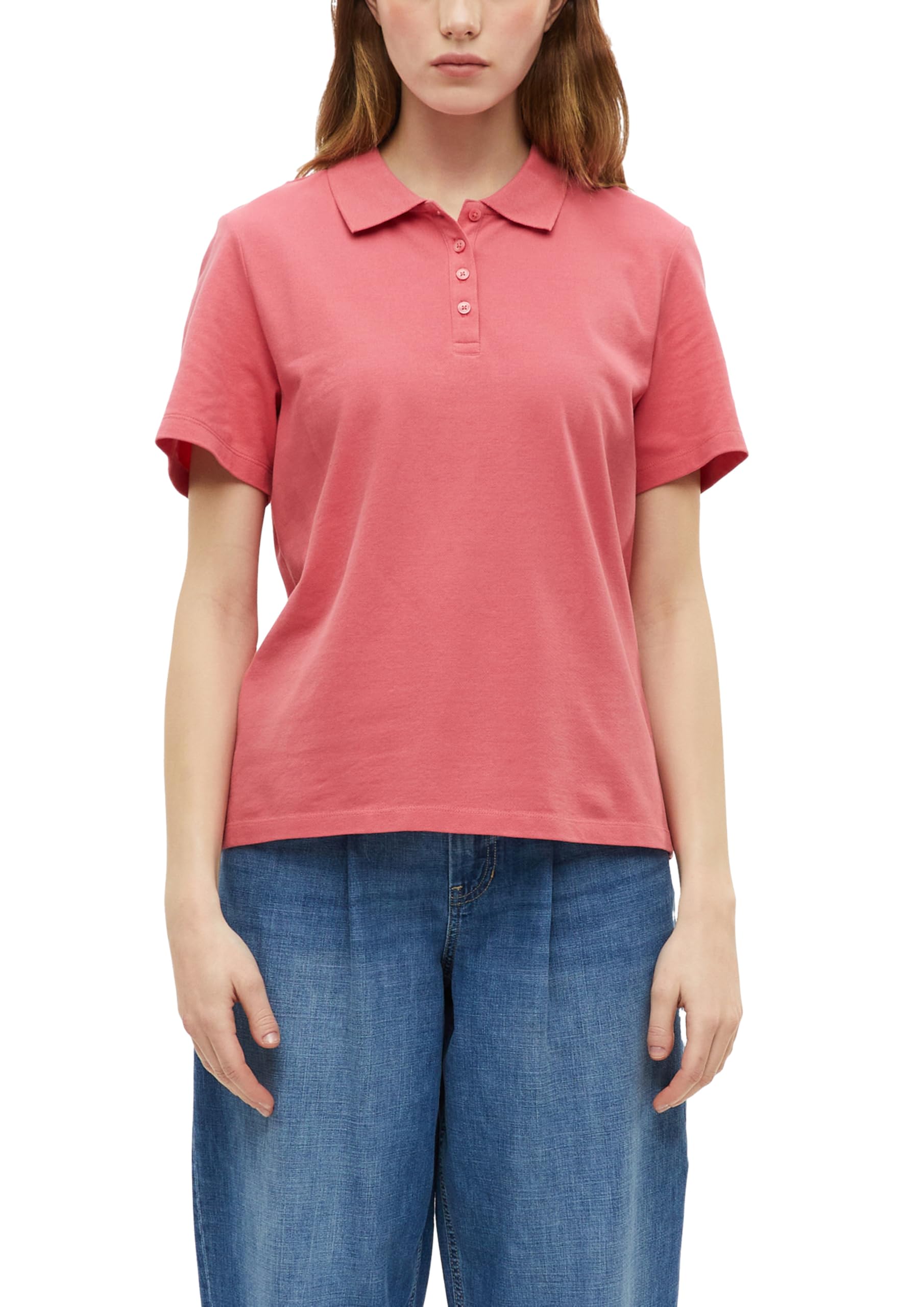 s.Oliver Women's 2180832 Pique Polo Shirt (Pack of 1), Pink, 14