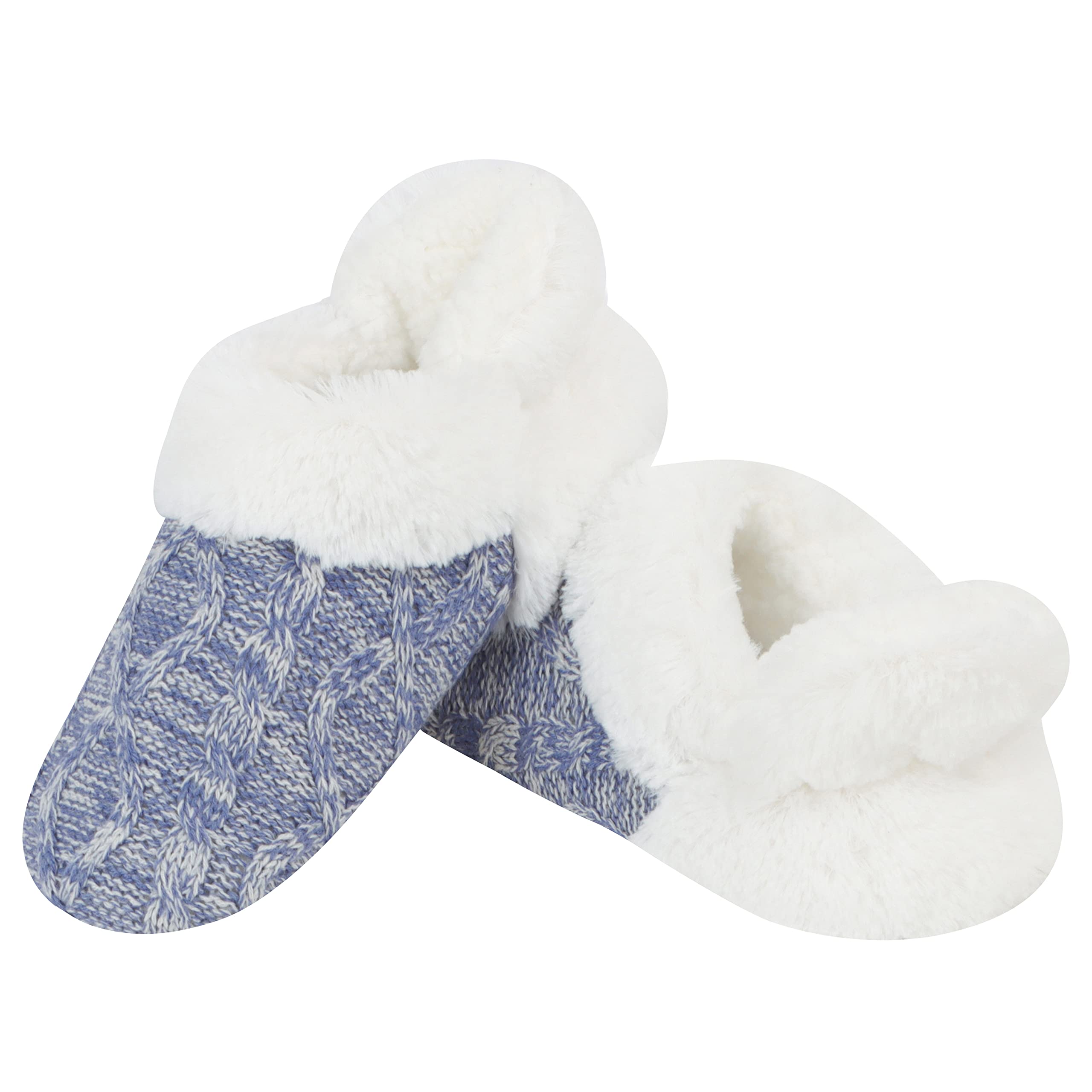 SnooziesWomen's It's a Wrap Slippers!, Blue, Large