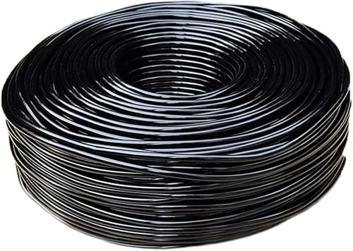 Manguera de agua de riego por aspersor de jardín, sistema de goteo de riego de jardinería 4/7, color negro, sistema de riego automático de 656.2 ft,