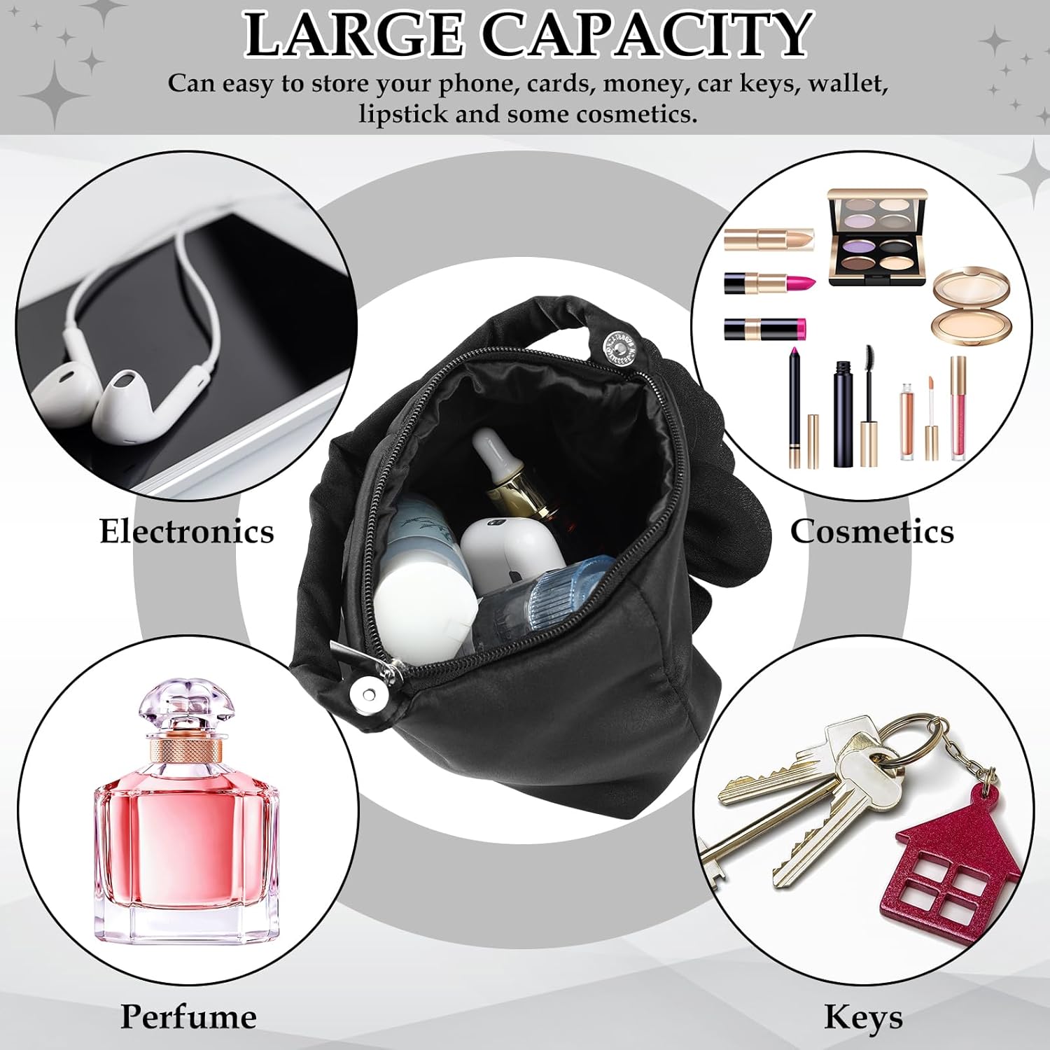 Sunnymove Clutch Purse for Women Evening Bag Flower Satin Handbag Classy Wristlet Purse for Formal Prom Party Wedding Daily - Image 5