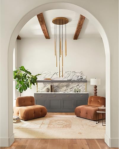 SURYA Becki Owens x Solana - Alfombra de área con medallón de 3 pies 11 pulgadas x 5 pies 7 pulgadas color melocotón