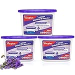 Vacplus Moisture Absorbers - Dehumidifiers for Closet, Efficient Humidity Absorber Boxes Collect Excess Moisture for Bathroom, Kitchen, Study, Lavender Fragrance, 3 Pack