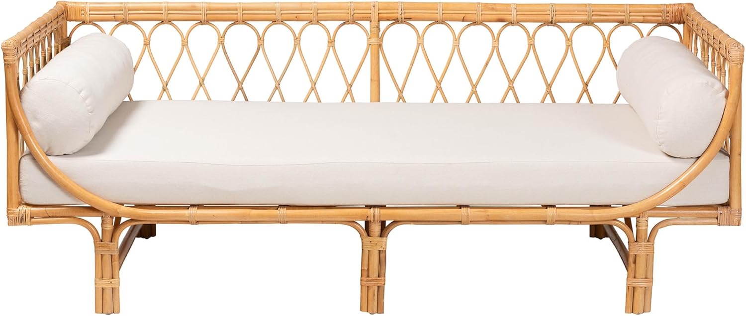 Bali & pari Davida Modern Bohemian Natural Rattan Daybed
