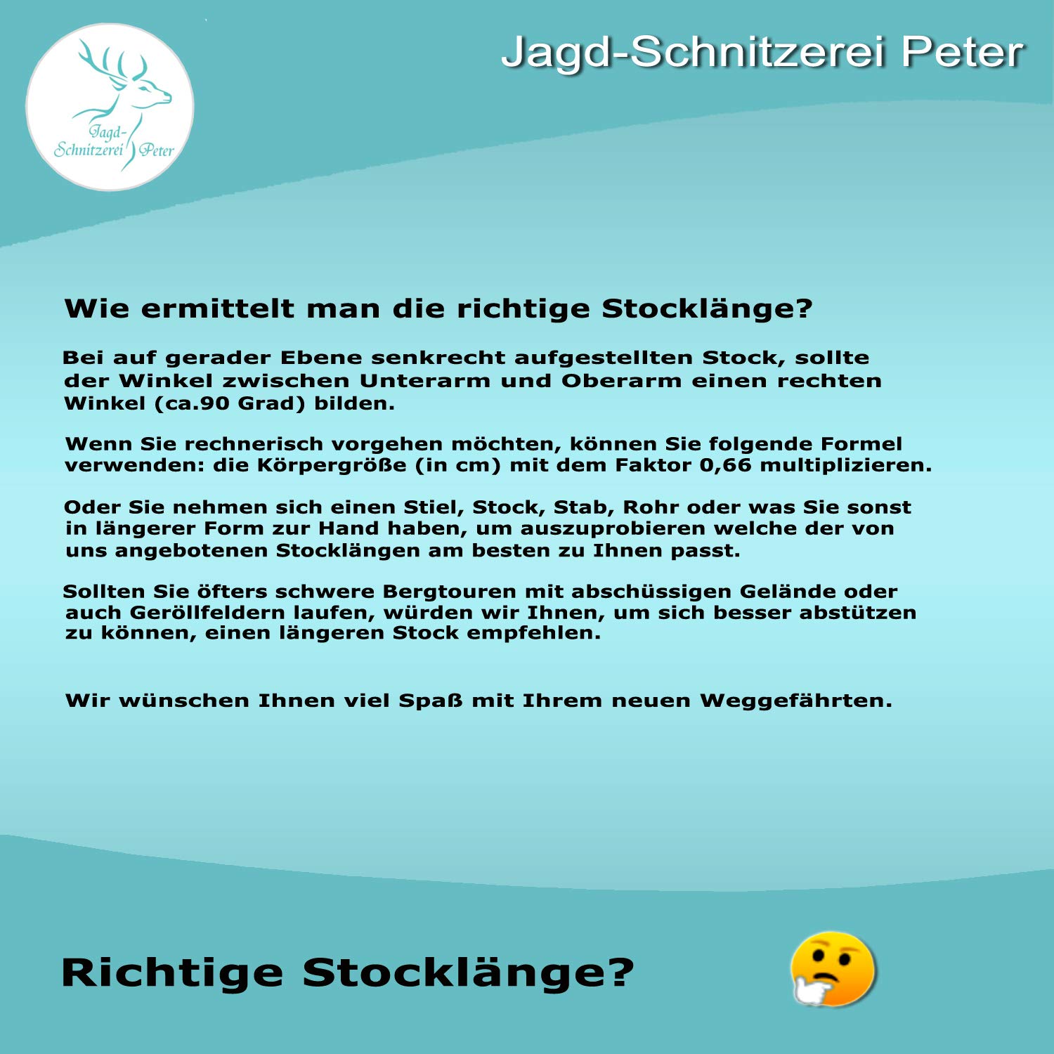 Jagd-Schnitzerei Peter Wanderstock Holz Tarnoptik 98-150 cm | Gravur bis zu 15 Zeichen im Preis enthalten