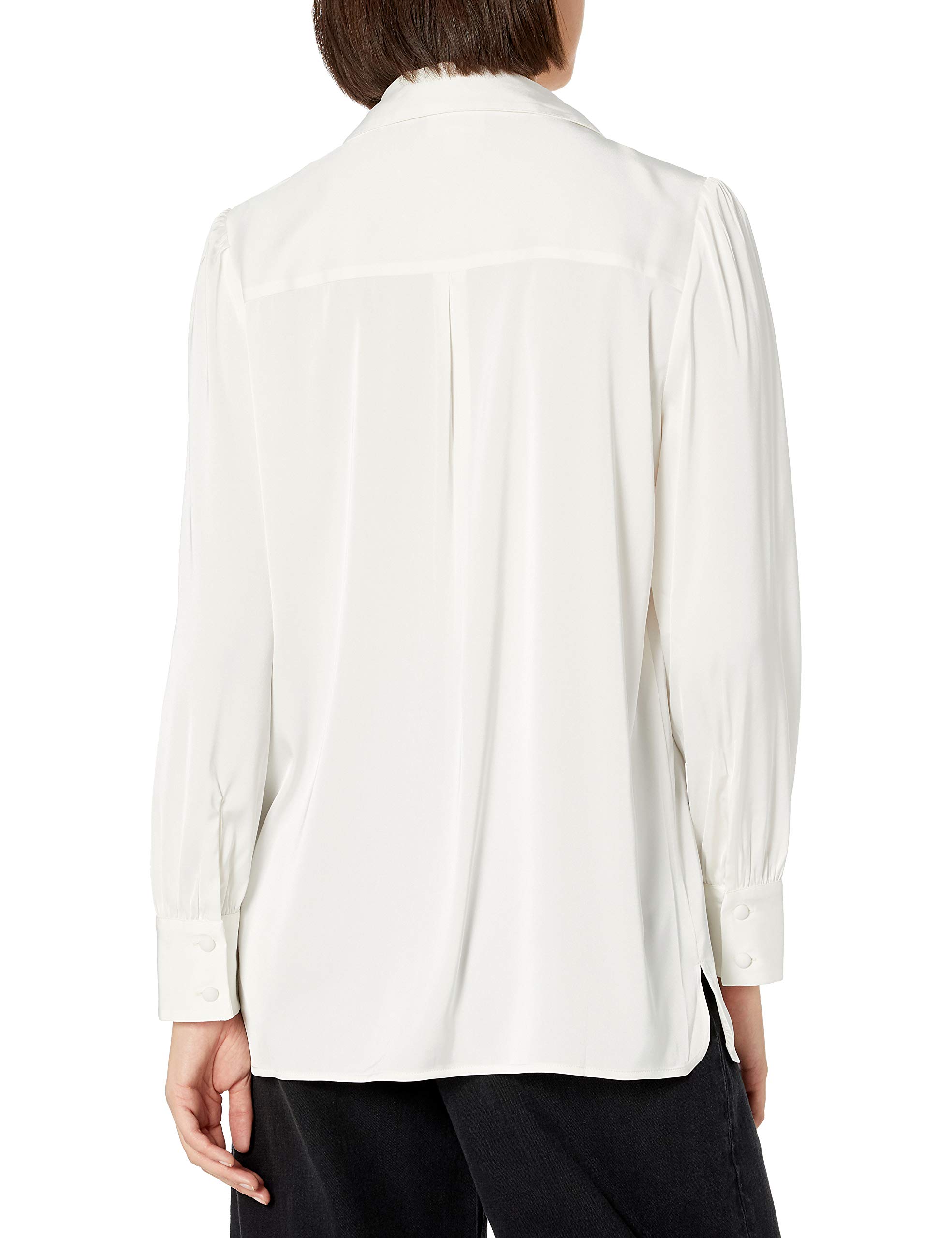 The Drop Women's @Lucyswhims Long-Sleeve Button-Down Stretch Satin Shirt