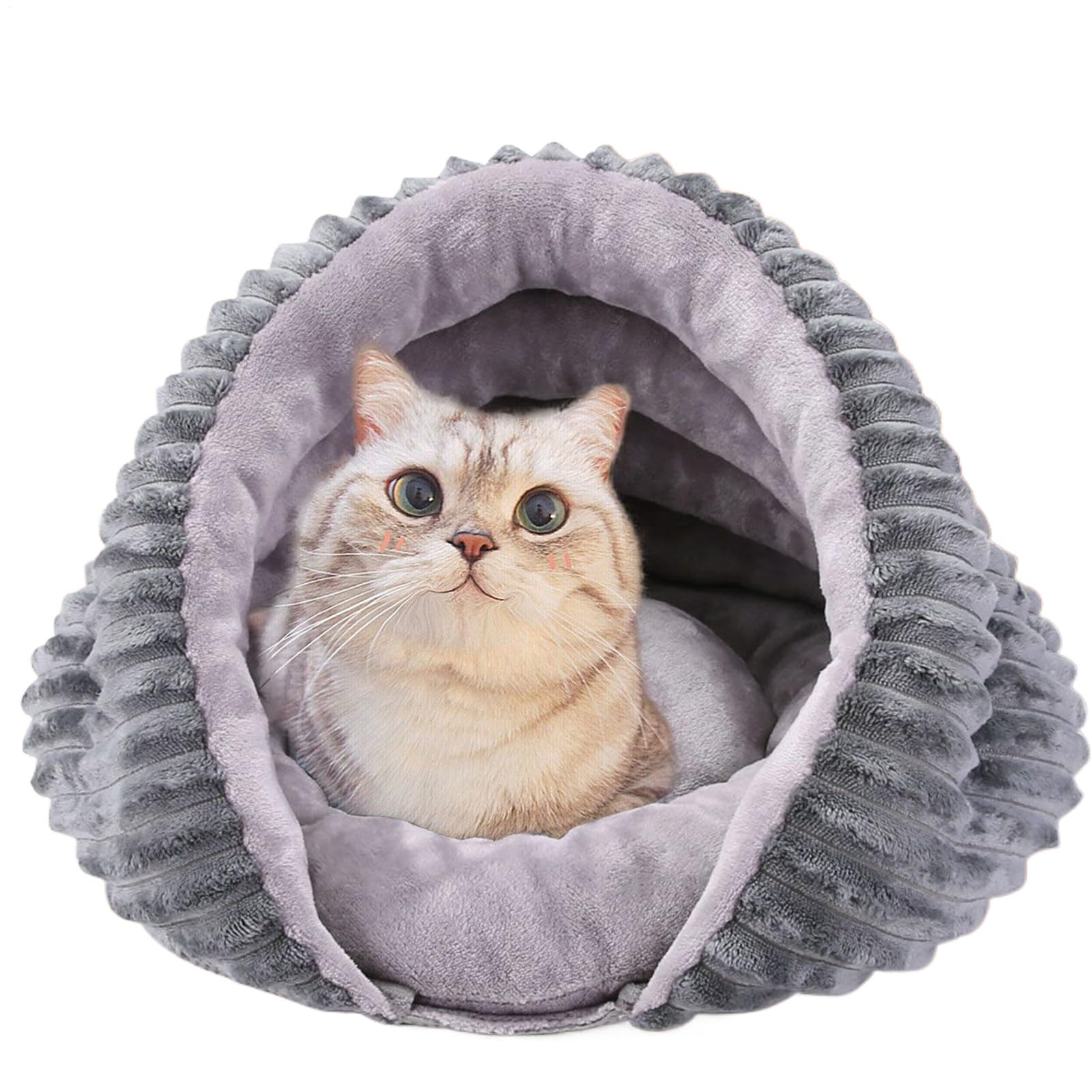 Niche pour chat doudoune nid d'intérieur chaud hiver et voyage