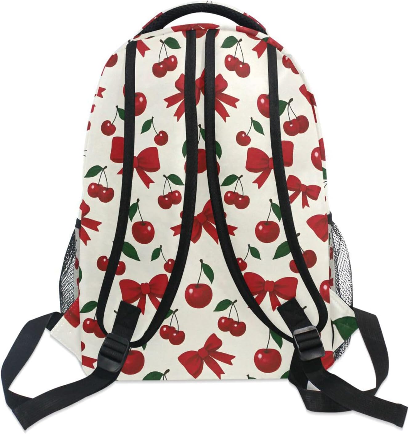 Cherry Bow Pattern Backpack 3rd 4th 5th Grade School Bookbag Travel Laptop Daypack Bag Purse for Boys Girls Teens