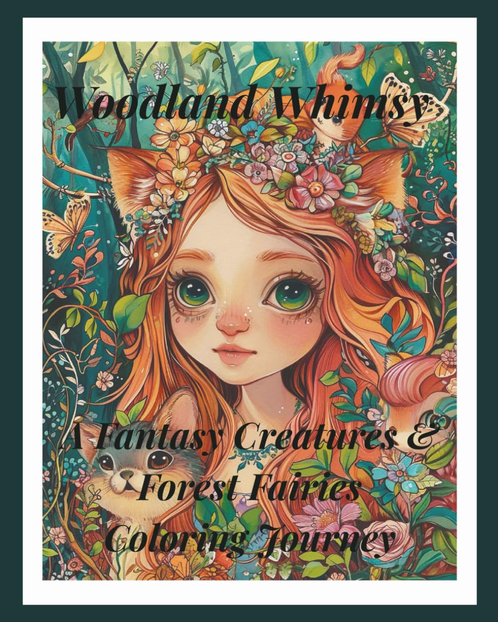 Woodland Whimsy: A Fantasy Creatures & Forest Fairies Coloring Journey