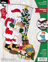 Vista 1 de Bucilla Hugs, Felt Applique Christmas Stocking Kit, 18""" (89253E)