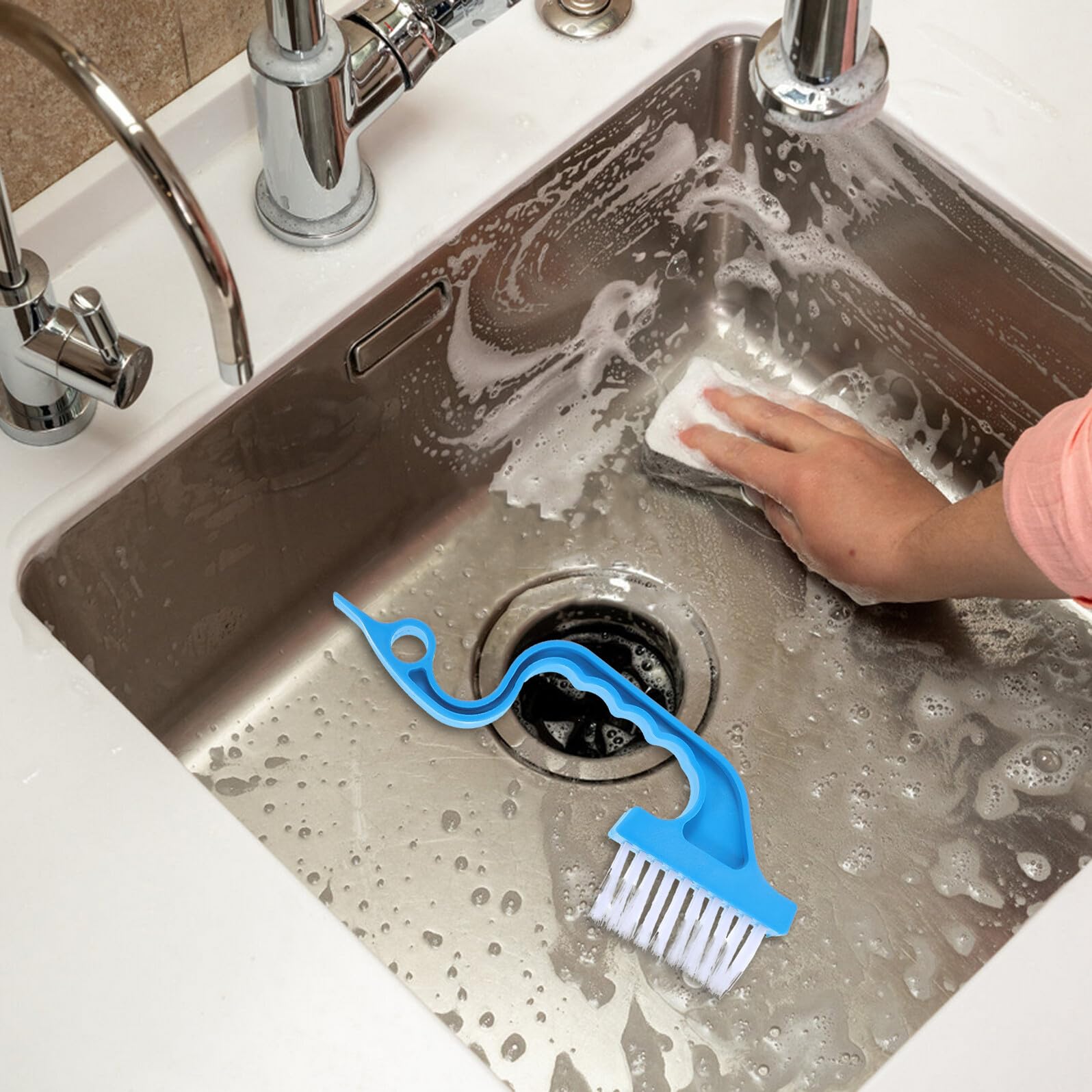 Levemolo 30 Piezas Cepillos de Limpieza para Ranuras con Cabezal Extraíble Cerdas Suaves para Ventanas Cocina Baño y Suelos Ergonómicos para Uso Doméstico