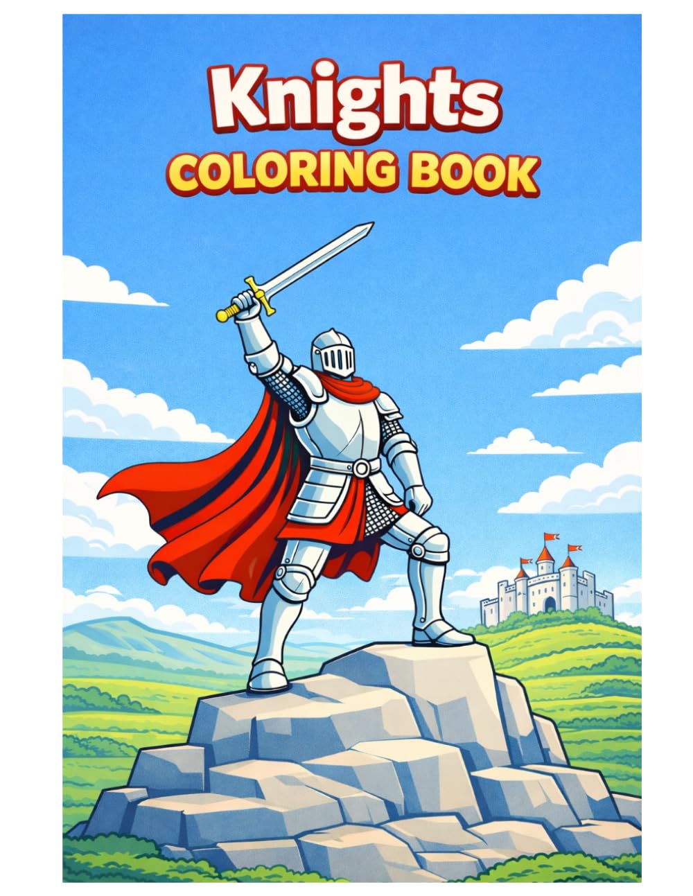 Knights Coloring Book: 50 Epic Knight Coloring Pages with Castles, Swords and Medieval Adventures for Kids and Adults