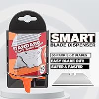 Vista 4 de Box Cutter, 20-Pack Tough Folding Box Cutter Bulk for Heavy Duty Purpose, Razor Sharp Utility Knife Bulk, with Extra 50-Piece Blades, Can cut