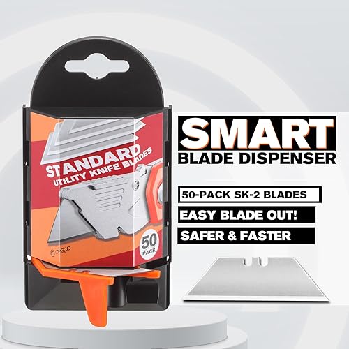 Miniatura 4 de Cortador de cajas, paquete de 20 cortadores de cajas plegables resistentes a granel para uso pesado, navaja afilada a granel, con cuchillas